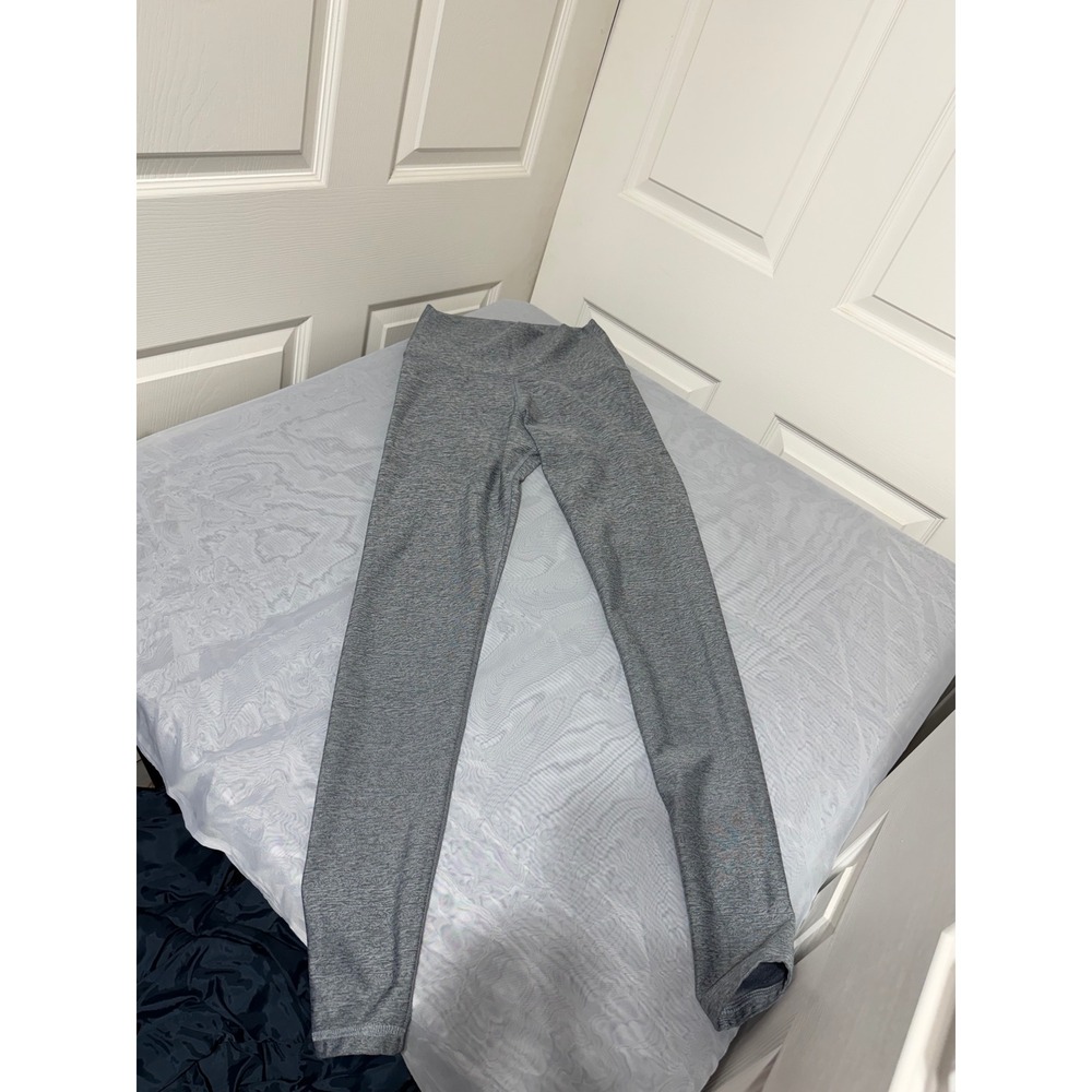 Mika Yoga Wear Heathered Grey Space Dye High Waisted Leggings Women Size Small
